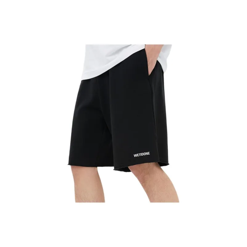 WE11DONE Logo print Shorts-4