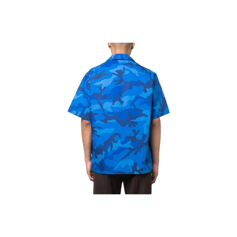 Valentino Camouflage Printed Straight Hem Shirt-2