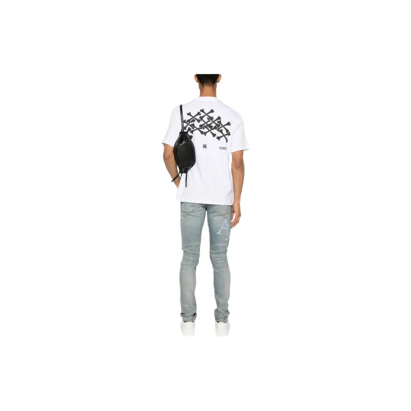 AMIRI Bones Stacked Cotton T shirt-2