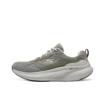 Skechers MEN'S GO WALK Cushioned Slip-Resistant Low-Top Casual Shoes Men's Gray White