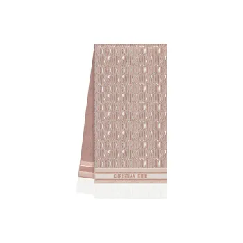 DIOR Cashmere Knit Scarves Women's Pink