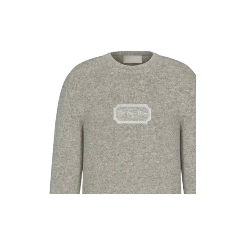 DIOR Cashmere Sweaters Men Gray-4