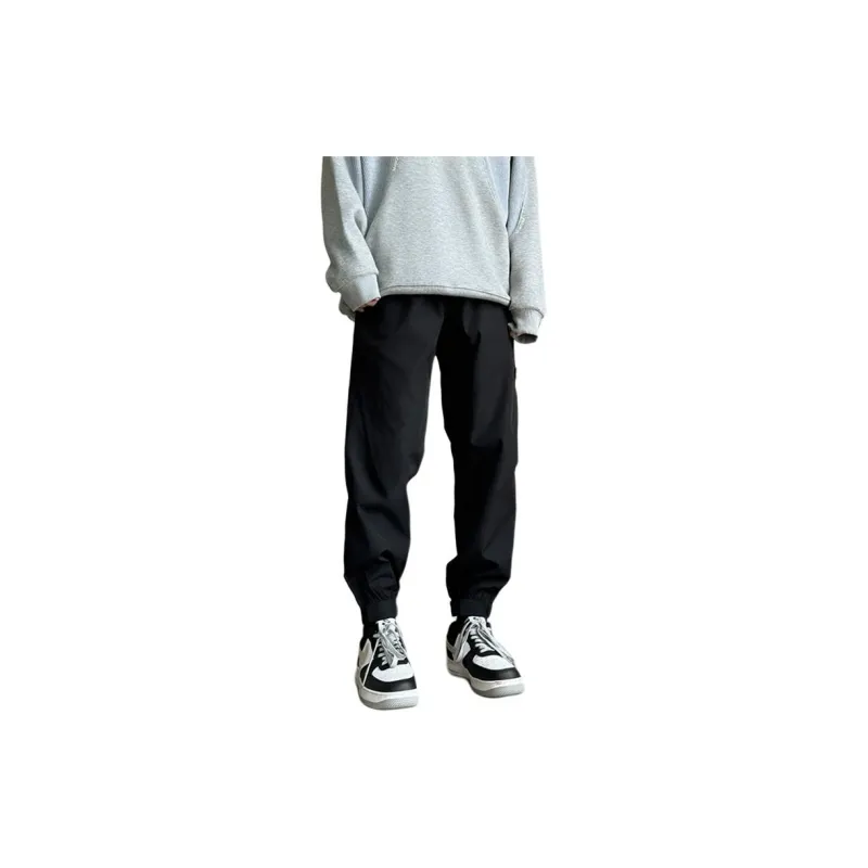 Tonlion Casual Pants Unisex Black-3