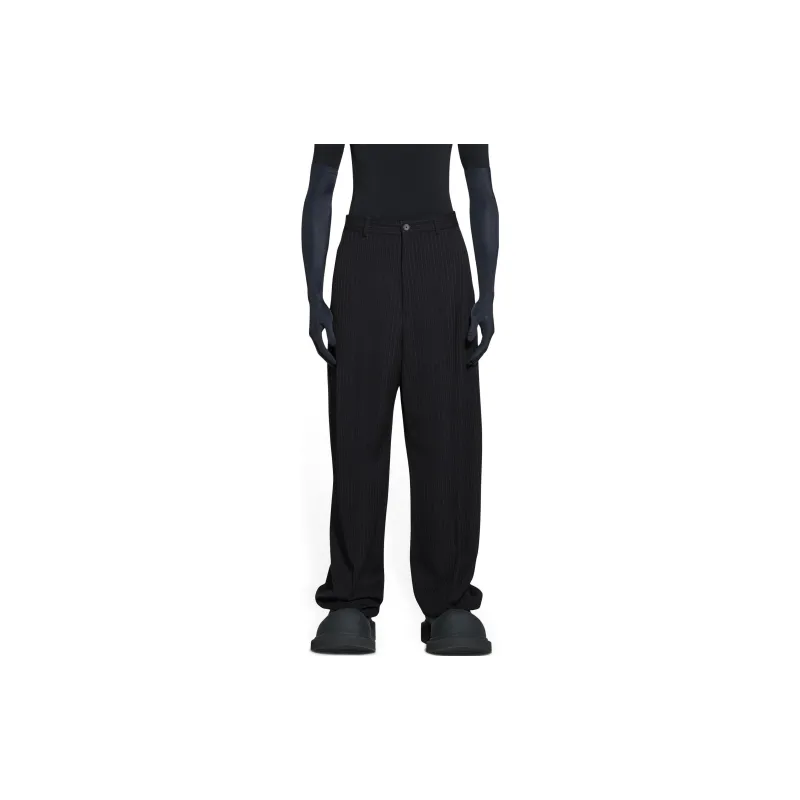 Balenciaga Men's Large Fit Tailored Pinstripe Tailoring Twill Pants-5