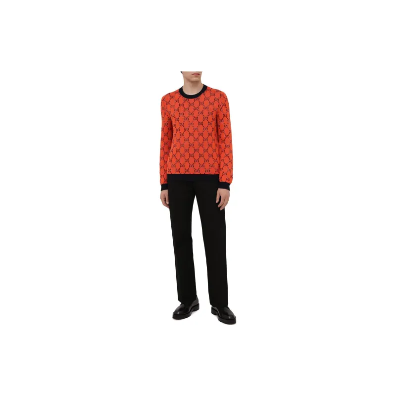 GUCCI Multicolor Collection SS21 Sweater Men's Orange-1