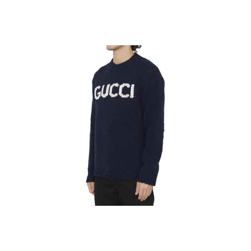 GUCCI Knitwear Men Dark Blue-1