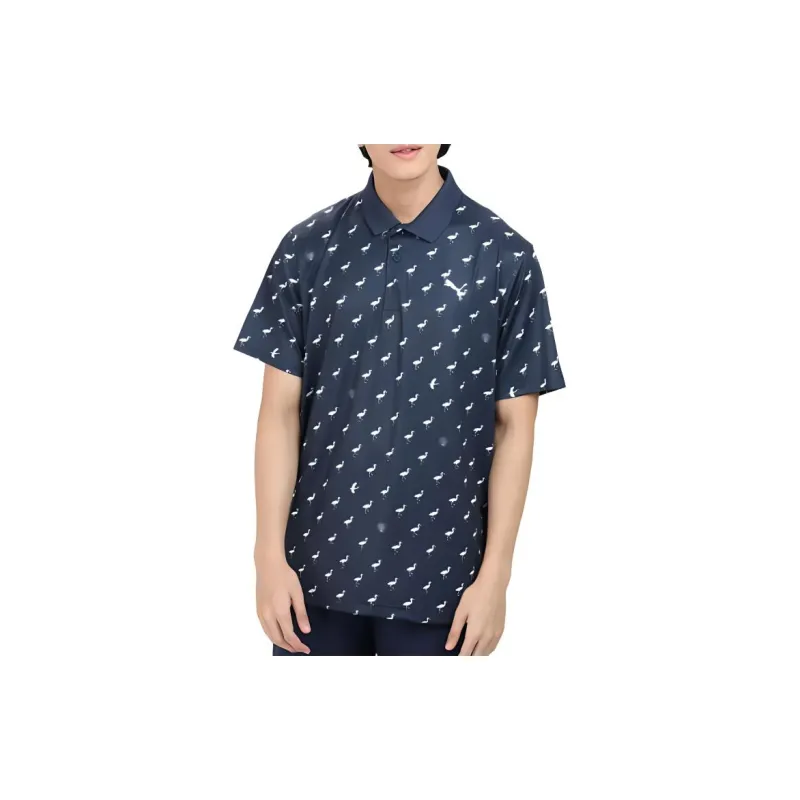PUMA Polo Shirts Men Dark Blue-2