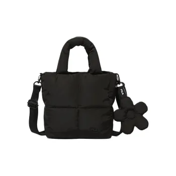FILA Puffer Polyester Tote Bag Shopping Bag Shoulder Bag Handbag Mini Women's Black