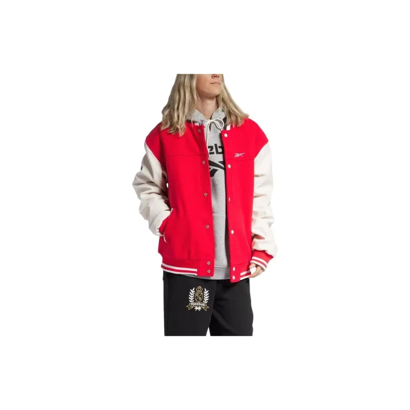 Reebok Classics Reserve Varsity Jacket Jackets Coats Unisex Red-6