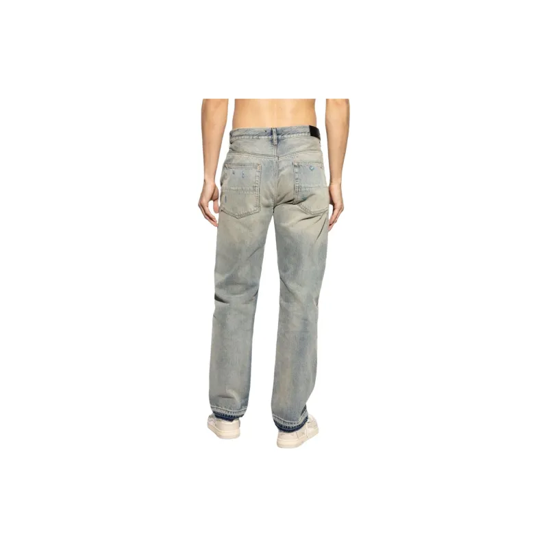 AMIRI Vintage Effect Distressed Straight Leg Jeans-2