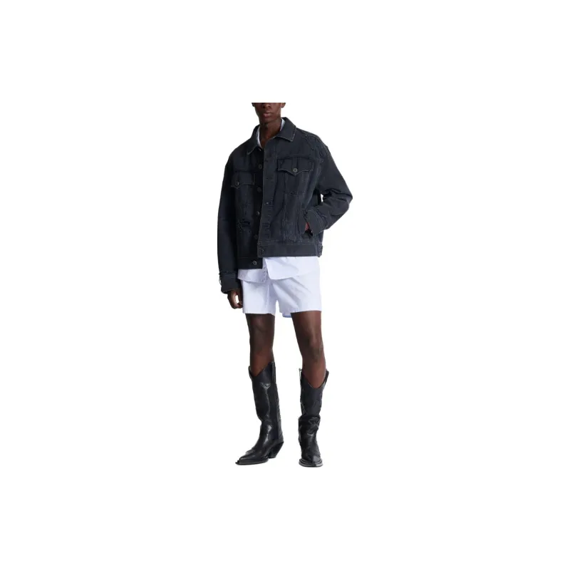 BALMAIN Distressed Denim Jacket-1
