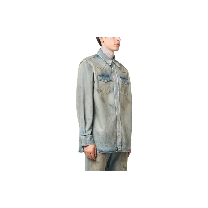 Acne Studios Denim Collared Button Up Shirt-2
