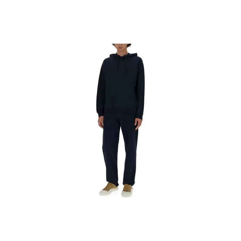 A.P.C Logo Embroidered Drawstring Hoodie-1