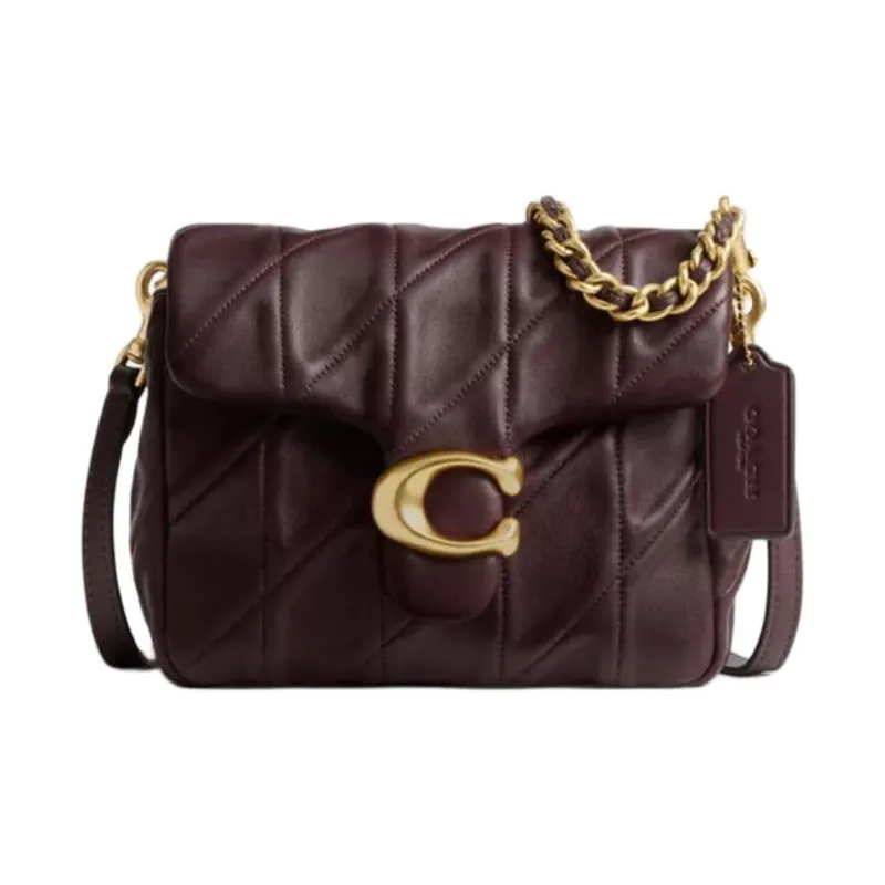 COACH Tabby Nappa Leather Crossbody Bag Shoulder Bag Small Size Women's Burgundy-0
