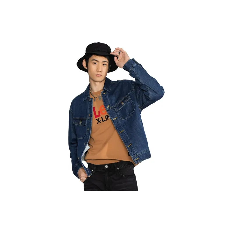 Lee Denim Jacket Men's Medium Light Blue-3