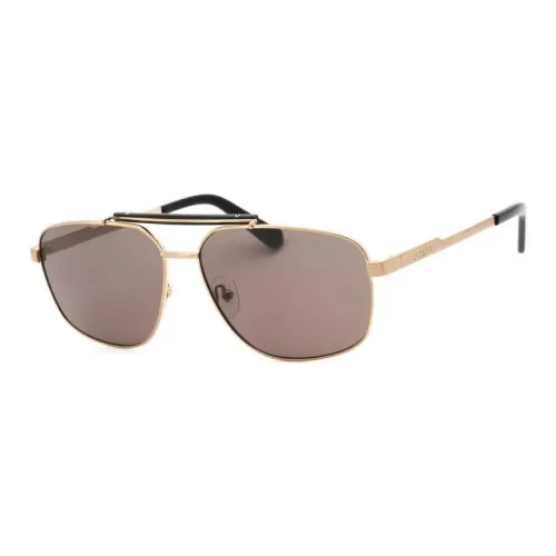 GUESS Polycarbonate Metal Aviator Sunglasses Men's Gold