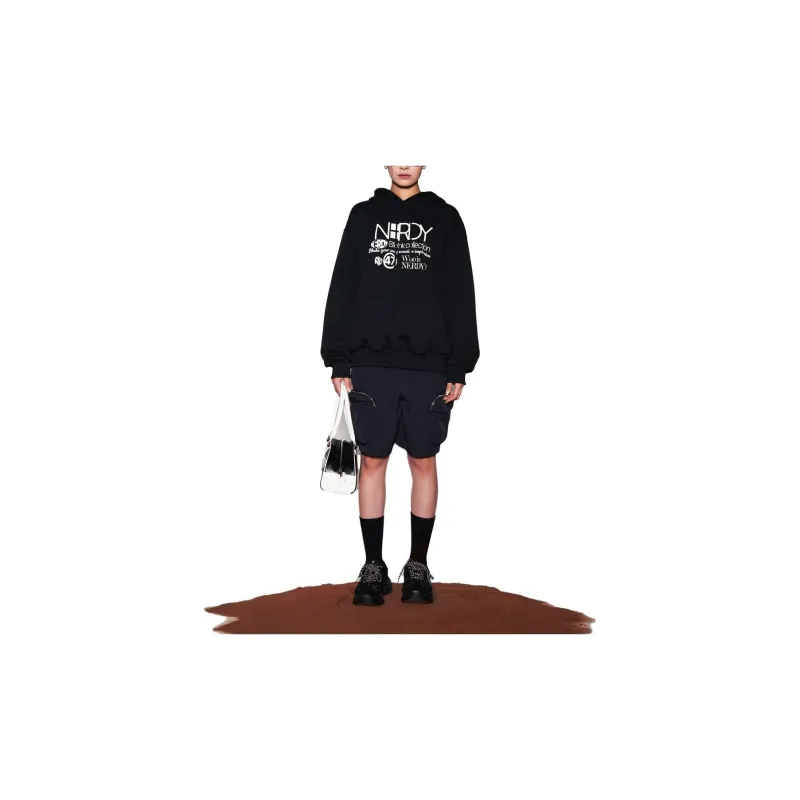 Nerdy Casual Shorts Unisex Black-5