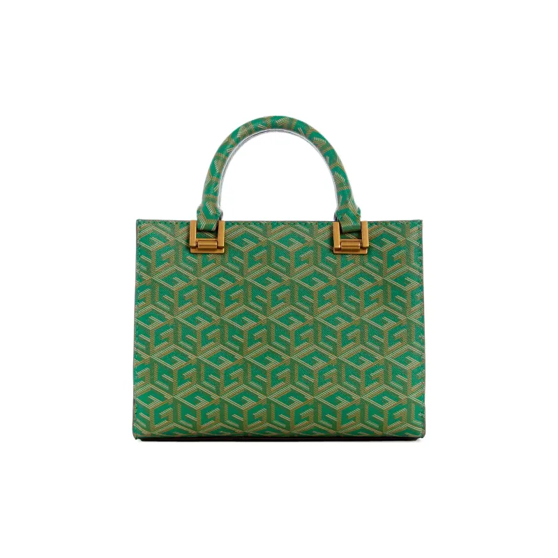 GUESS Polyurethane Tote Bag Shopping Bag Handbag Mini Women's Green-2