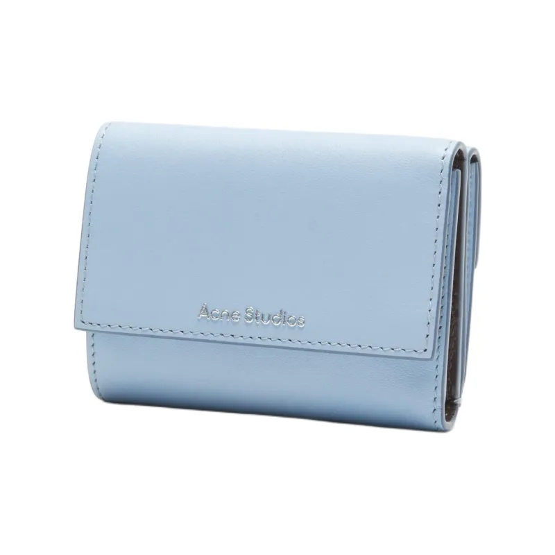 Acne Studios Calfskin Wallet Women's Light Blue & Brown-1