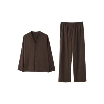 Aannsfam Pajama Set Men's Cocoa Brown