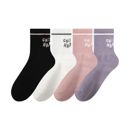 MIIOW Trend Party Series Mid-Calf Socks Women's 4 Pack