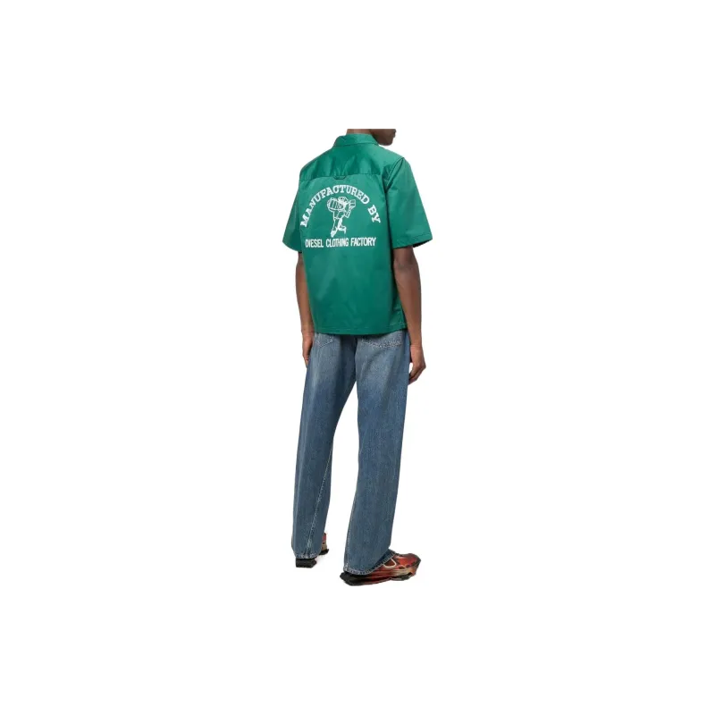 DIESEL Shirts Men Green-3