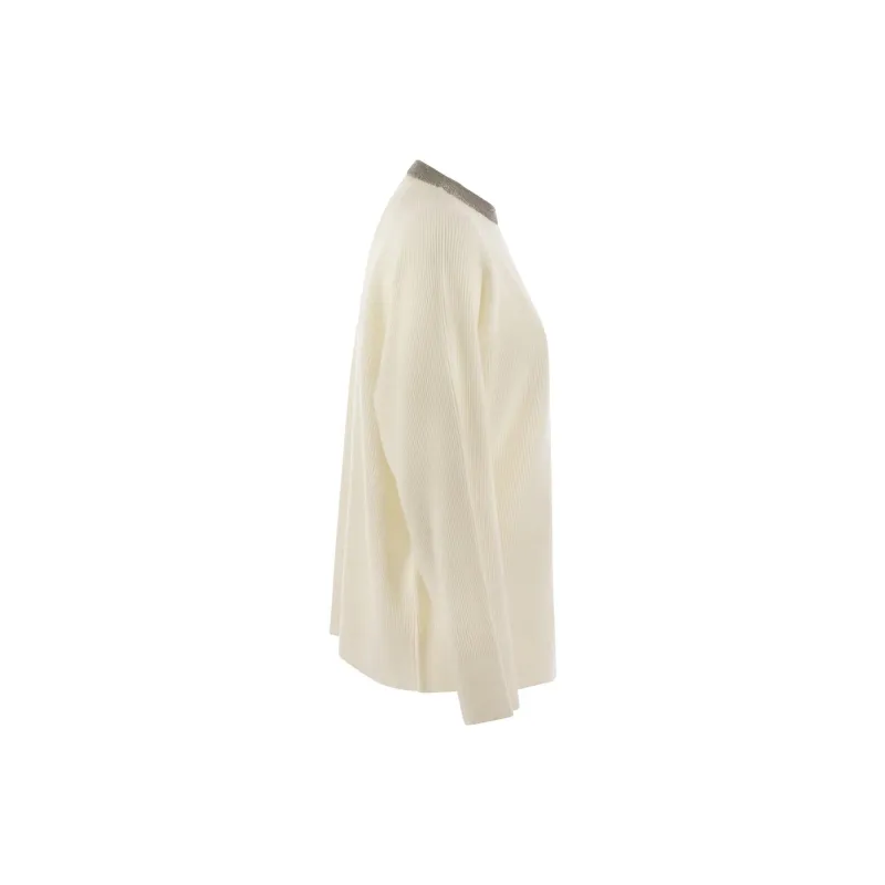 Brunello Cucinelli Crewneck Ribbed Knitted Jumper-2
