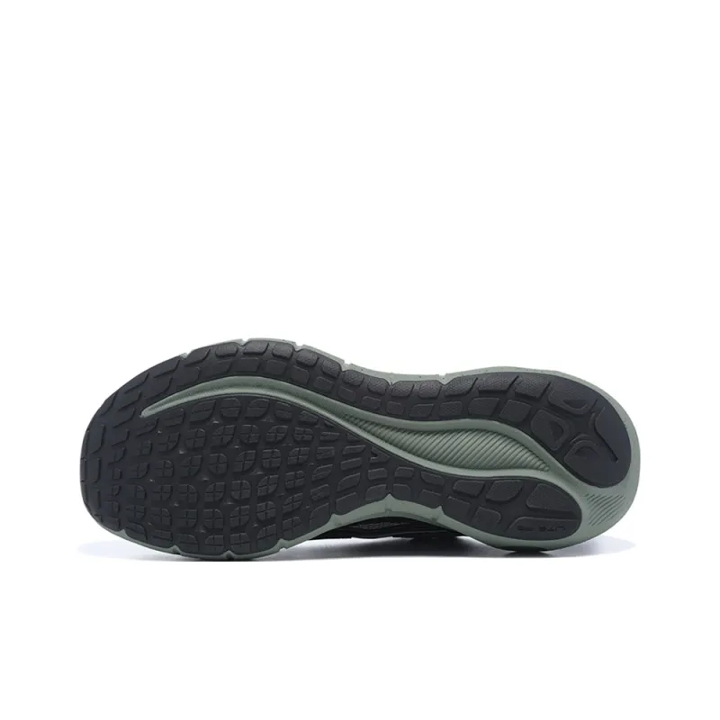 BMAI Pioneers Thick Tao Cushioning Support Wear Resistant Breathable Mid Top Running Shoes Men's Green Gray-5