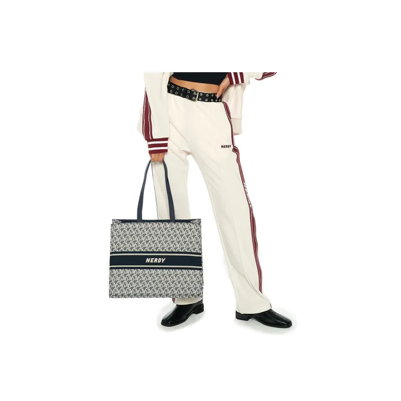 NERDY FW22 Casual Pants Unisex Milk White-4