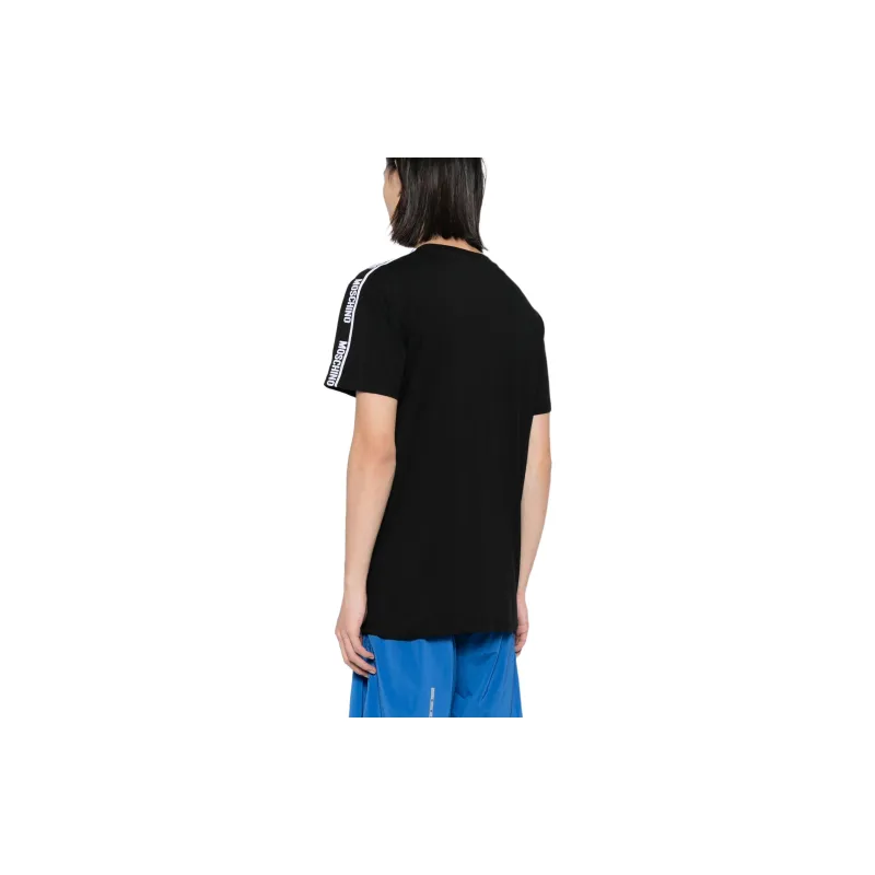 MOSCHINO Logo-tape Cotton T-shirt-3