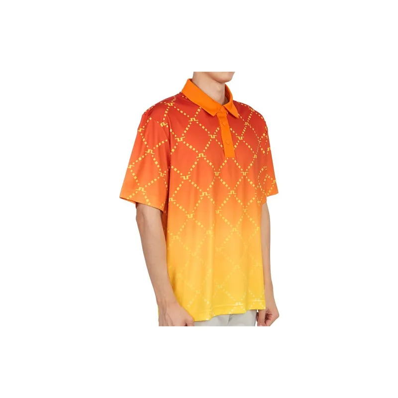 J.Lindeberg Polo Shirt Men's Orange Red-3