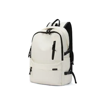 CORALDAISY Fabric Backpack Laptop Bag Travel Bag Regular Unisex Mousse Black/Valley Breeze White