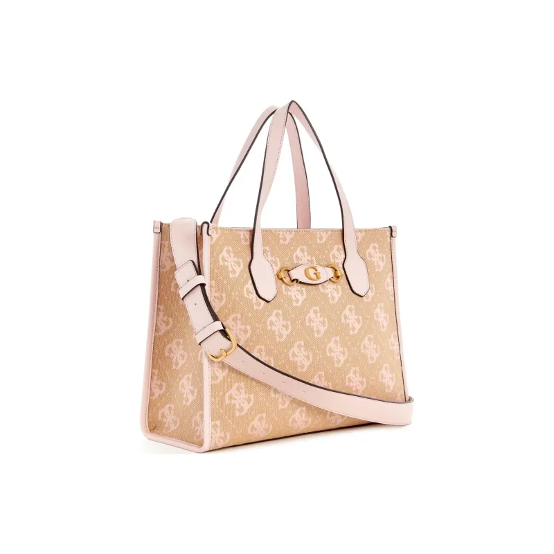 GUESS Artificial Leather Tote Bag Shopping Bag Handbag Regular Women's Pink-1
