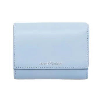 Acne Studios Calfskin Wallet Women's Light Blue & Brown
