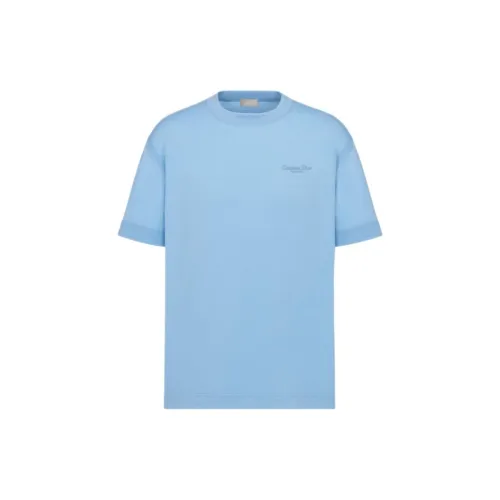 DIOR T-Shirts Men Light Blue