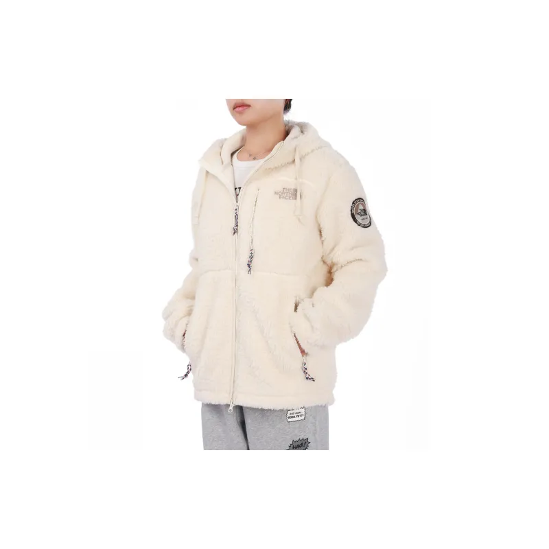 THE NORTH FACE Fleece Hoodie Jacket White-3