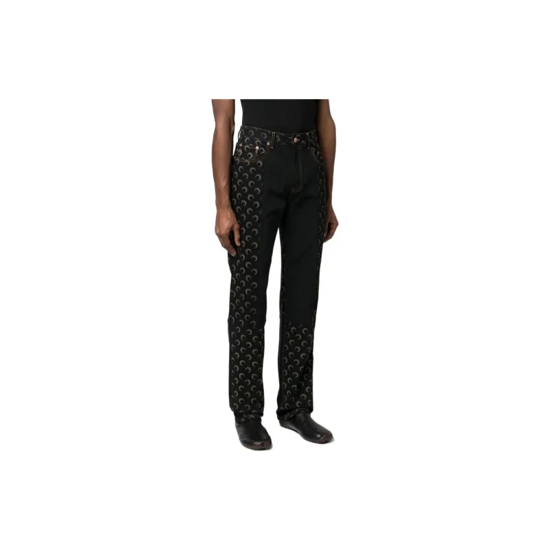 Marine Serre Jeans Men Black-3