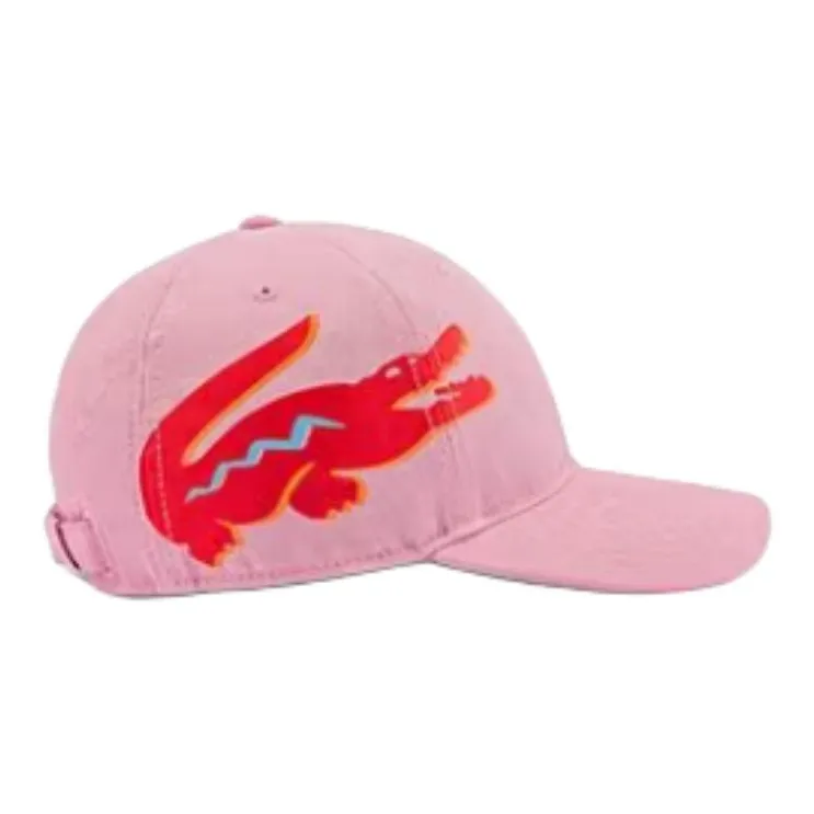 LACOSTE Cotton Baseball Caps Unisex Pink-2