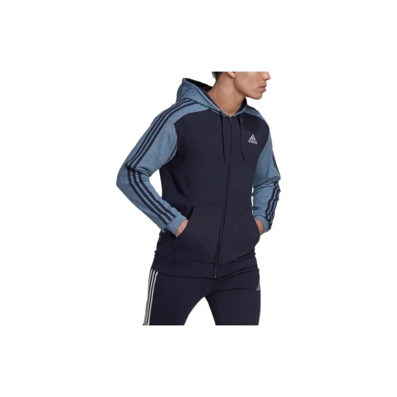 Adidas Essentials Melange French Terry Full Zip Hoodie-3