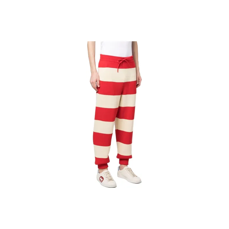 GUCCI Knitted Sweatpants Men Red-3