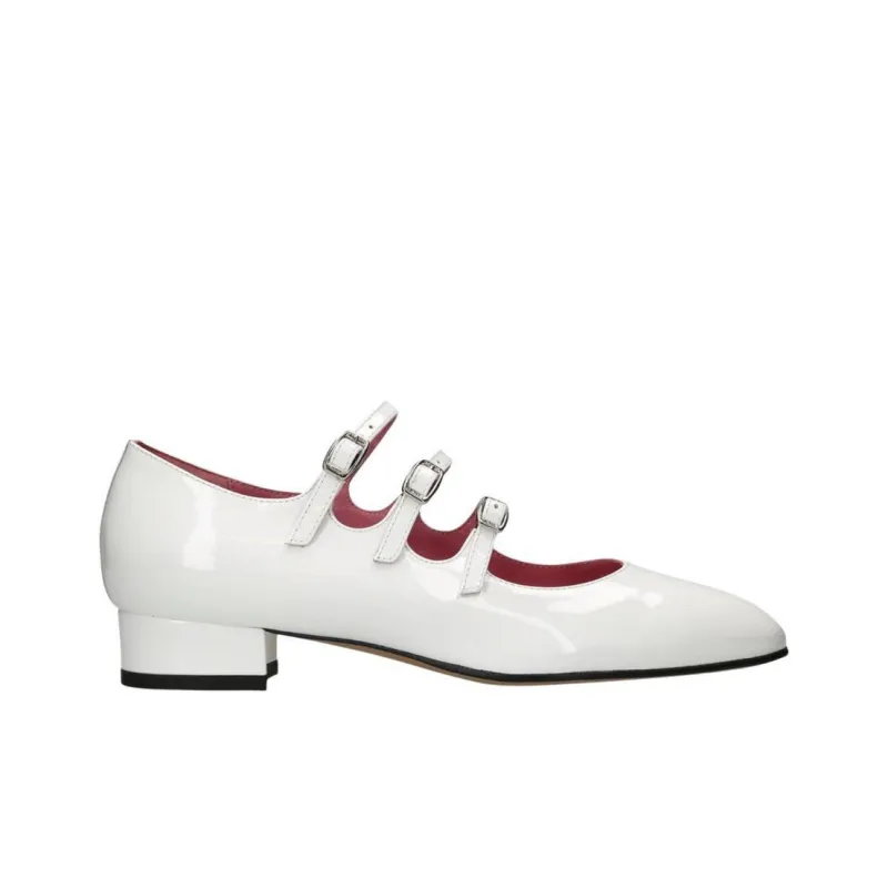 Carel Ariana Chunky Heel Mary Jane Shoes Women's White-1