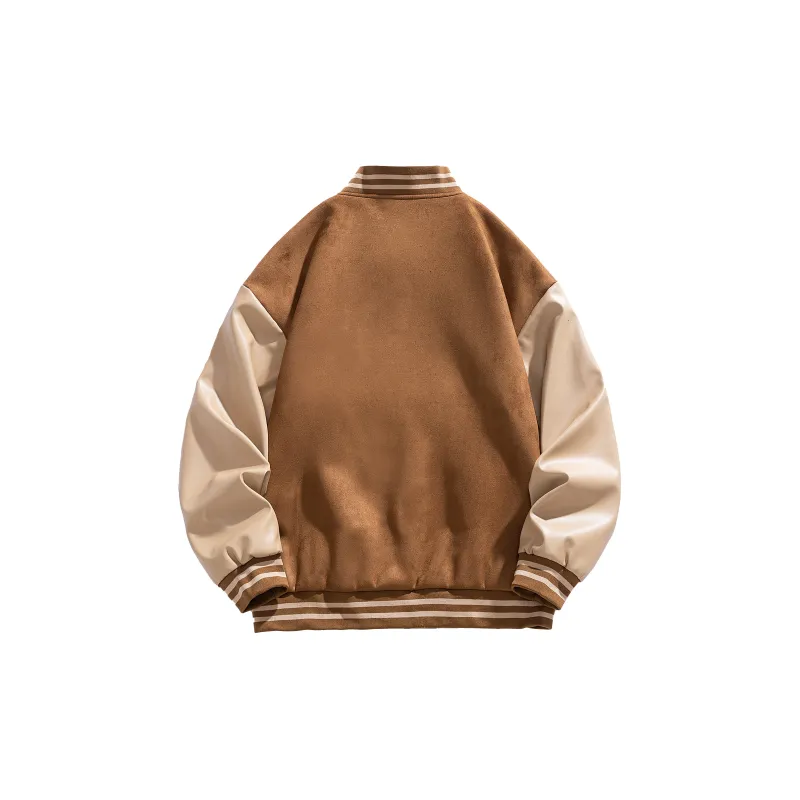 FALIAMS Baseball Jacket Unisex Beige-5