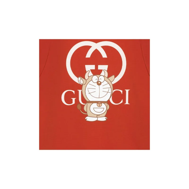 Doraemon X GUCCI T Shirts Men Red-5