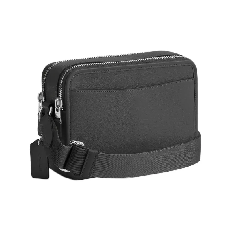 COACH CharterCrossbody Leather Shoulder Bag, Crossbody Bag Medium Size Men's Charcoal-1