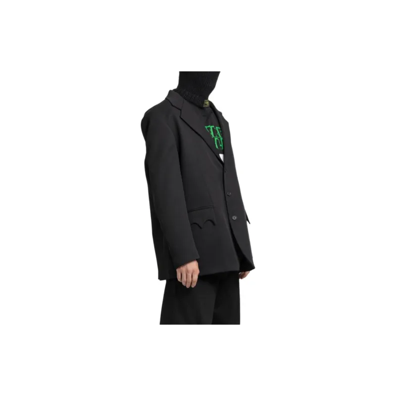 RAF SIMONS Jagged pocket Single breasted Blazer-4