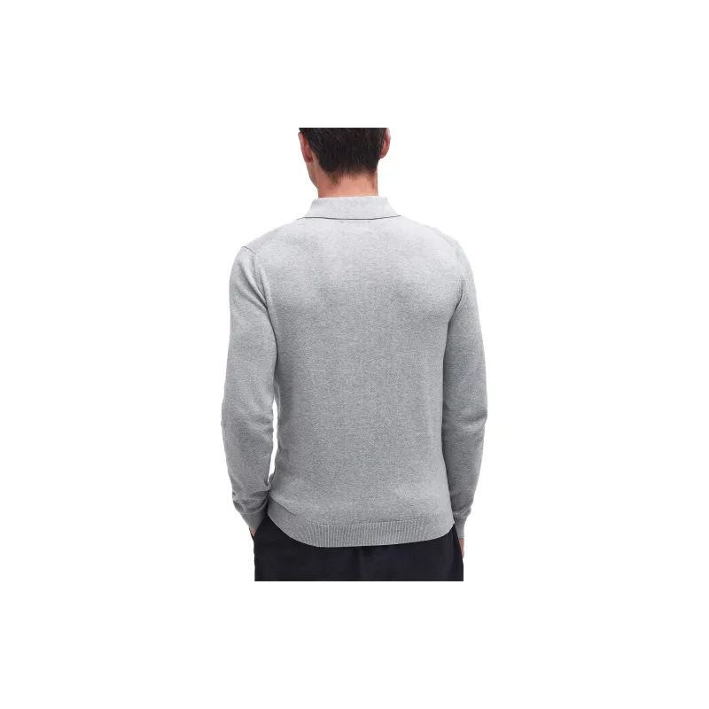 BARBOUR Bassington Polo Shirt Sweater Men's Gray-3