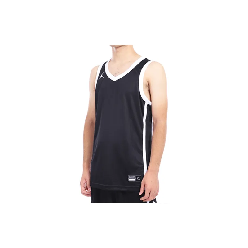 Jordan Basketball Jerseys Men's Black White-4