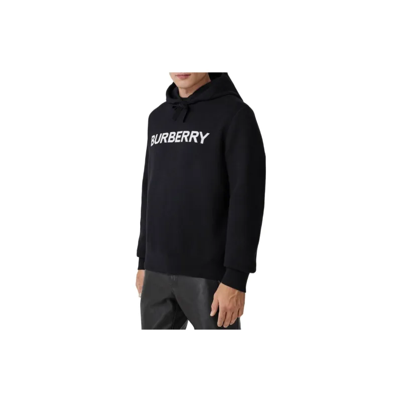 Burberry Logo Intarsia Ribbed Trim Hoodie-3