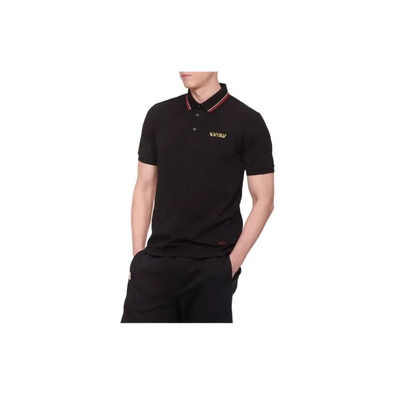 EVISU Polo Shirts Men Black-4