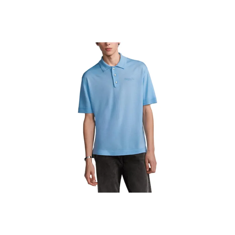 DIOR SS24 Polo Shirt Men's Blue-3